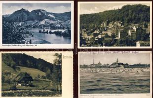 50 db német városképes lap a 40es évekből + 4 modern lap + 1 régi magyar