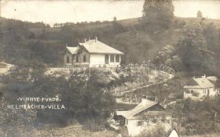 1908 Vihnyefürdő, Vyhnye; Helmbacher villa / villa, photo (Rb)