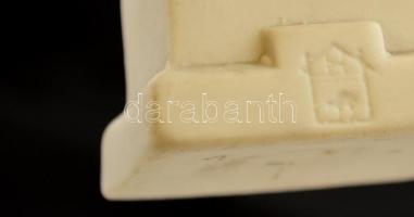 Beethoven gipsz mellszobor, jelzett, m: 13 cm