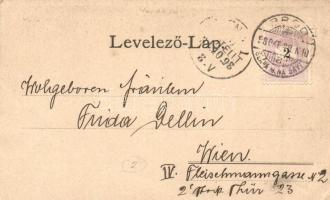 1898 Bród, Brod an der Save, Bosanski Brod, Slavonski Brod; Bosnisch Brod, Sava Brücke, Hotel gelbes...