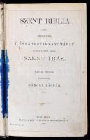 Szent Biblia. Fordította Károl Gáspár. Bp., 1904, Brit és Külföldi Biblia-Társulat. Kiadói kopottas egészvászon-kötés, foltos címlappal, hiányzó elülső előzéklappal.