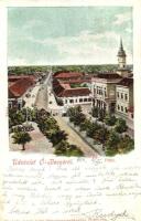 1904 Óbecse, Becej; Fő tér, Lévai Lajos kiadása / main square (Rb)