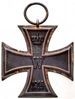 Német Birodalom 1914. "Vaskereszt 2. osztály" kitüntetés mellszalag nélkül, "S.W" jelzéssel a függesztő karikán T:2  German Empire 1914. "Iron Cross 2nd class" decoration without ribbon, with "S.W" mark on suspension ring C:XF