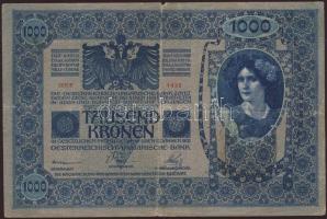 1902. 1000K piros "Magyarország" körbélyegzővel, rajta Andráskereszt T:III