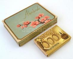 2 db régi bonbonos doboz: Ábránd, ill. Tokaji borosbonbon, különböző méretben
