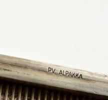 Alpakka cigarettatartó doboz, jelzett, 16x8x2,5 cm