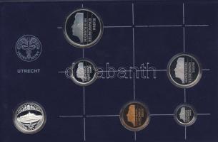 Hollandia 1984. 5c-2 1/2G (5klf db) + Ag zseton forgalmi sor díszszettben T:PP Tanúsítvánnyal!