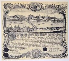 1972 Régi budai és pesti látképek. Szerk.: Wellner István. 17 fekete-fehér és 7 színes metszet és ví...