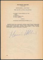 Országos Filharmónia műsorfüzet 1982. május 10-23. 10. szám. Összesen 23 művész aláírásával, többek ...