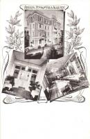 Abbazia, Pension Villa Augusta, Portal, Speisesaal / szálloda, ebédlő, bejárat, belsők / hotel, entry, dining room, interiors, floral Art Nouveau