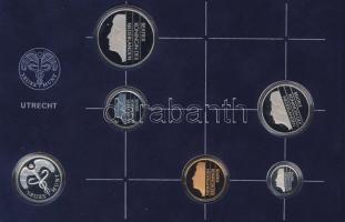 Hollandia 1987. 5c-2 1/2G (5klf db) + Ag zseton forgalmi sor díszszettben T:PP Tanúsítvánnyal!