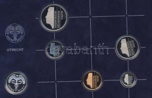 Hollandia 1987. 5c-2 1/2G (5klf db) + Ag zseton forgalmi sor díszszettben T:PP Tanúsítvánnyal!