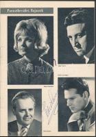 1967 Fővárosi Szabadtéri Játékok műsor 1967, összesen 10 színész, művész aláírásával, többek közt: H...