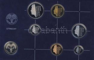 Hollandia 1988. 5c-2 1/2G (5klf db) + Ag zseton forgalmi sor díszszettben T:PP Tanúsítvánnyal!