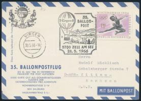 Austria Ballon flight postcard, Ausztria