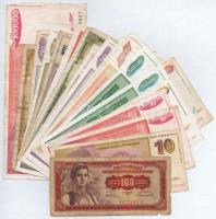 Jugoszlávia 1955-1994. 20db klf bankjegy T:III-,IV Yugoslavia 1955-1994. 20pcs of various banknotes C:VG,G