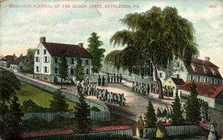 Bethlehem, Pennsylvania; Moravian Funeral of the olden times (fa)