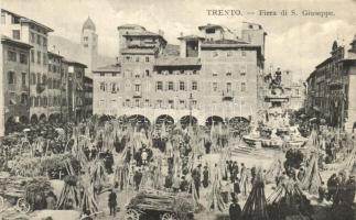 Trento (Südtirol), Fiera di S. Giuseppe / fair, market, fountain (EK)