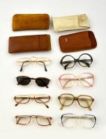 Vegyes szemüveg tétel, 8 db, 4 szemüvegtokkal