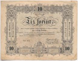 1848. 10Ft Kossuth Bankó T:III,III- Adamo G111