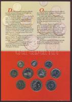 Monaco 1995. 1c-20Fr 10klf db forgalmi szettben T:BU