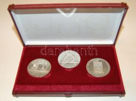 1993. "Szt. László, Szt. István, Szt. Jobb" 3klf Ag emlékérem T:PP Eredeti díszdobozban!