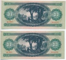 1969. 10Ft (2x) sorszámkövetők T:II