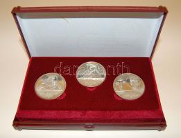 1993. "Szt. Erzsébet, Szt. Margit, Szt. Imre" 3klf Ag emlékérem T:PP Eredeti díszdobozban!