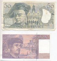 Franciaország 1985. 50Fr + 1990. 20Fr T:III
France 1985. 50 Francs + 1990. 20 Francs C:F