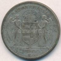 1930. 5P Ag "Horthy jobbra" T:3 patina, kis ph.
Adamo P8