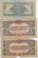 1944. 1P-100P "A Vörös Hadsereg Parancsnoksága" (10x) T:III,III-