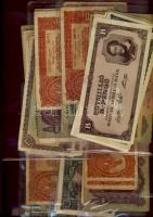 Kis infla tétel, néhány Ft-tal, összesen 77fb, klf darabszámú egységcsomagokban, a csomagokban (1 cs. kivételével) klf bankjegyek T:I,II,III