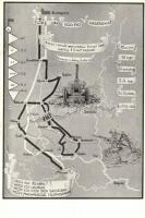 1941 Előre az 1000 éves határokig! Hiszekegy. M. Kir. 1. Honvéd gépvontatású könnyű tüzér osztály, hadtérkép / WWII Hungarian military map, irredenta (EB)