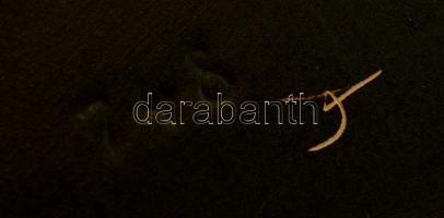 Kerámia falitál zománc díszítéssel, jelzett, hibátlan, 27,5×19 cm