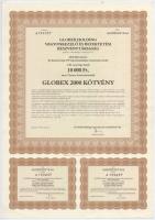 Budapest 1998. Globex Holding Vagyonkezelő és Befektetési Részvénytársaság - Globex 2000 Kötvény 10.000Ft-ról szelvényekkel + 100.000Ft-ról szelvényekkel T:II
