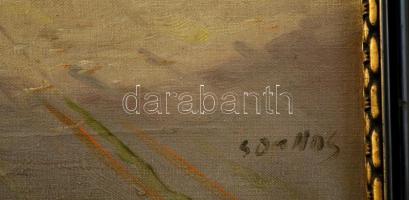 Olvashatatlan jelzéssel: Tabán. Olaj, vászon, fa keretben, 34x24 cm