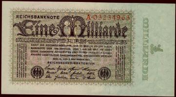 Német Birodalom/Weimar 1923. 1000.000.000M T:I-