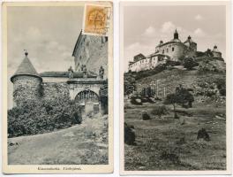 Krasznahorka, Krásna Horka - 8 db RÉGI főleg megíratlan városképes lap / 8 pre-1945 mostly unused to...