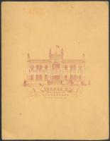 1869 Veress Ferenc (1832-1916) kolozsvári fényképész fotója, hátoldalán a műterem képével 10,5x13,5 ...