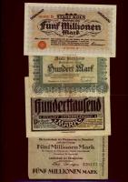 Német Birodalom/Weimar 1922-23. klf városi szükségpénzek, 58db T:I-,II+,II,III
