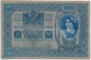 1902. 1000K piros "Deutschösterreich" felülbélyegzéssel + 1916. 1K + 1919. 5K "MÁS TÖ...