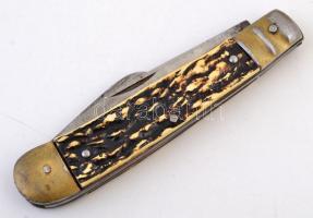 Vadászbicska, agancs nyéllel, teljes hossz: 24 cm