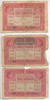 1902-1920. 9db-os vegyes magyar korona bankjegy tétel T:III,III-,IV