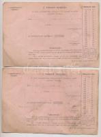 Budapest 1917. "Postautalvány" belföldi forgalomra, kitöltetlen (2x) + 1939. "Belföld...