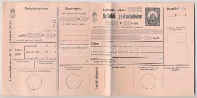 Budapest 1917. "Postautalvány" belföldi forgalomra, kitöltetlen (2x) + 1939. "Belföld...