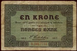 Norvégia 1917. 1K T:III