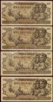 Románia 1947. 100L (4x) T:II