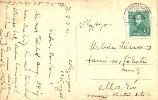 1935 Nagymágocs, Szűz Mária szobor kőben, photo