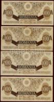 Románia 1947. 100L (4x) T:II