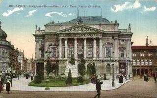 Budapest VIII. Népszínház, ideiglenes Nemzeti színház, villamos (EK)
